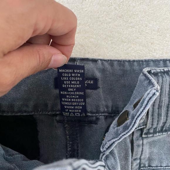 American Eagle Cotton Belted Cargo Pocket Mini Skirt Faded Blue 2 - Picture 4 of 8